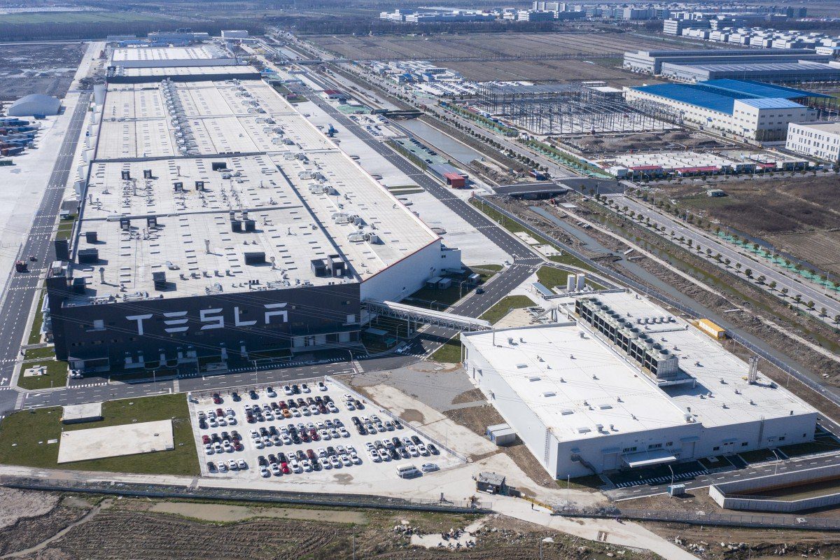 Tesla Gigafactory in Shanghai, China Tesla Gigafactory in Shanghai, China